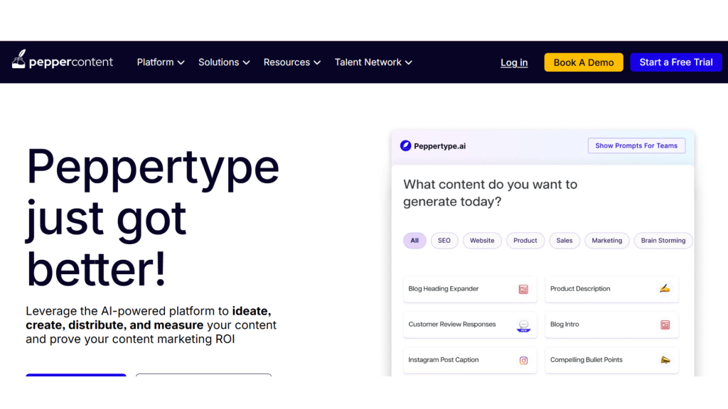 Best 10 AI Writing Tools for Content Creation in 2025_peppertype