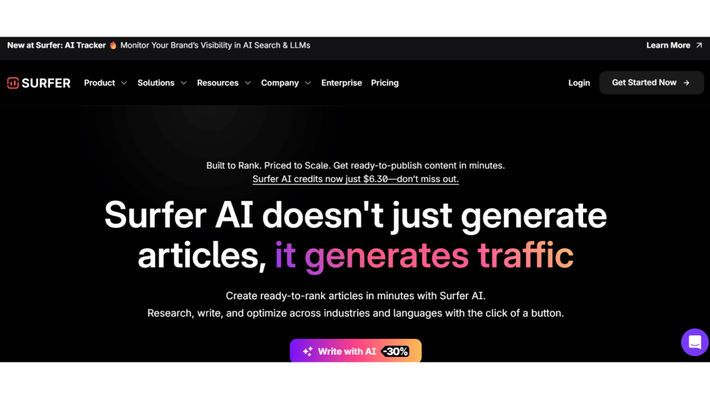 Best 10 AI Writing Tools for Content Creation in 2025_surfer seo