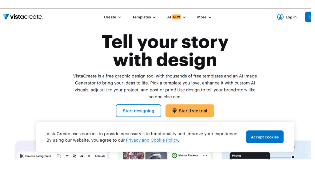 Make Dazzling Plans Without an Originator Best AI Devices for Visual Creators_vistacreate